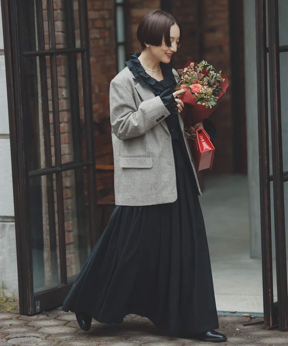 #Newans 【前後着用可能】【高山都さんコラボ】ビッグカラー２WAYブラウス 