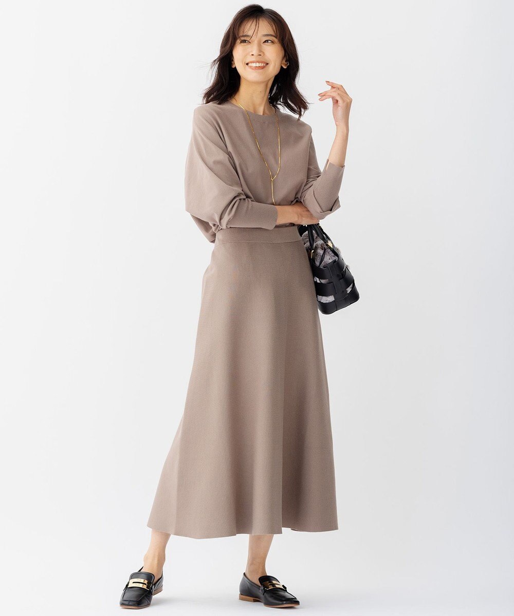 23区 L ヴィスコースストレッチ ドルマン ニット 