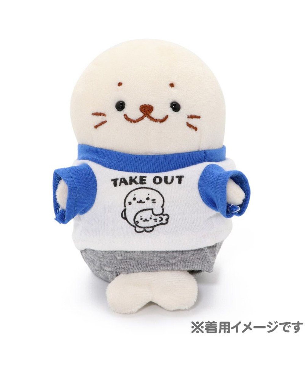 しろたん ついてきちゃうしろたん マスコット 着せ替え服 ラグランtシャツ Take Out柄 ついたん ぬいぐるみ きせかえ 服 洋服 ぬいどり ぬい撮り あざらし アザラシ かわいい キャラクター マザーガーデン Mother Garden ファッション通販 公式通販 オンワード