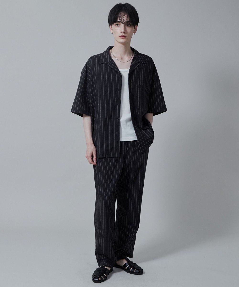 WEGO 【ユニセックス着用アイテム/手洗い可/SETUP可/ウエストゴム】リネンレーヨンイージーパンツ 