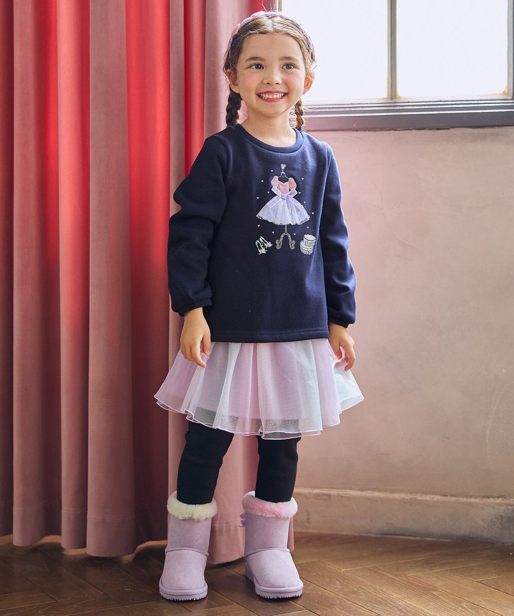 ANY KIDS ドレスモチーフ 裏シャギー トレーナー 