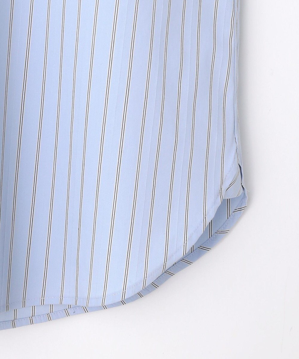 J.PRESS LADIES BEZコットンナイロン ストライプ シャツカラー ブラウス 