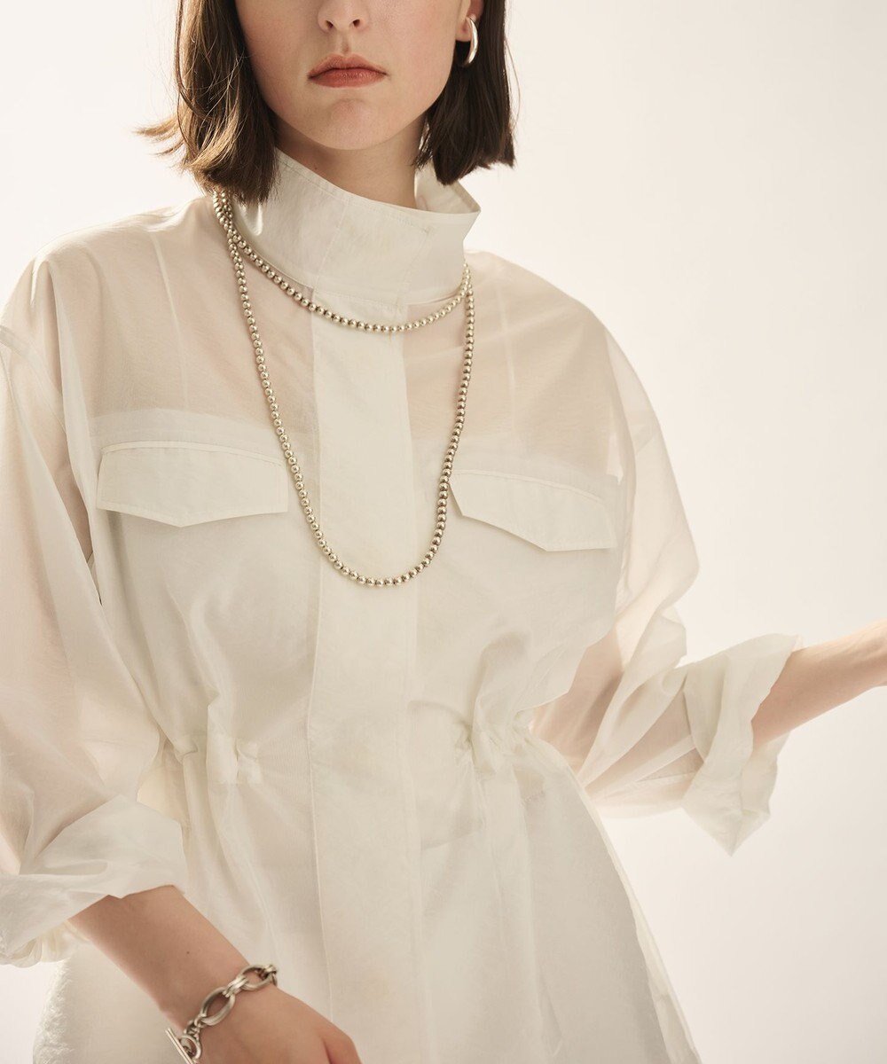 uncrave シアーオーガンジー ミリタリーブルゾン 