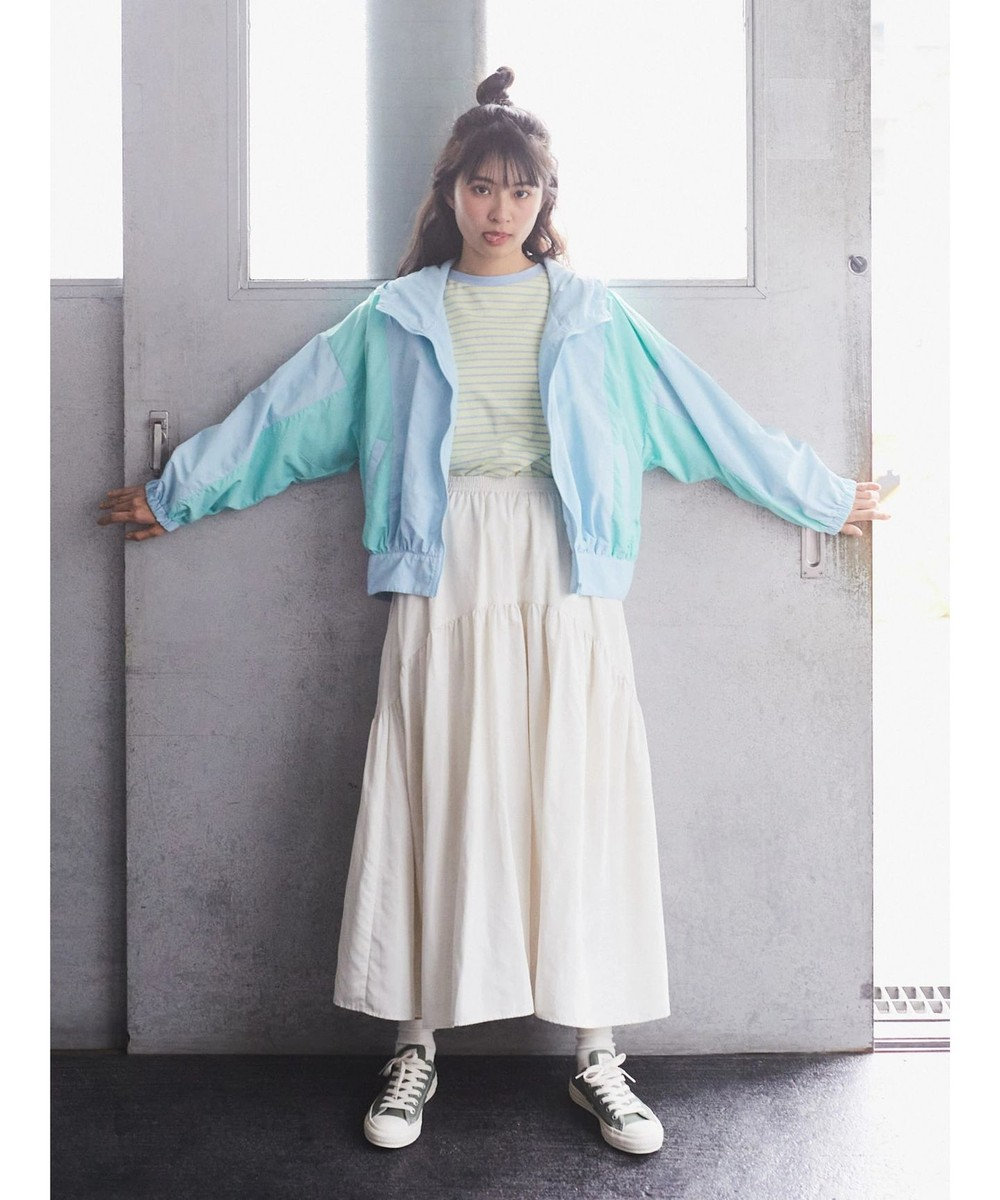 earth music&ecology コクーンギャザー切替ブルゾン 