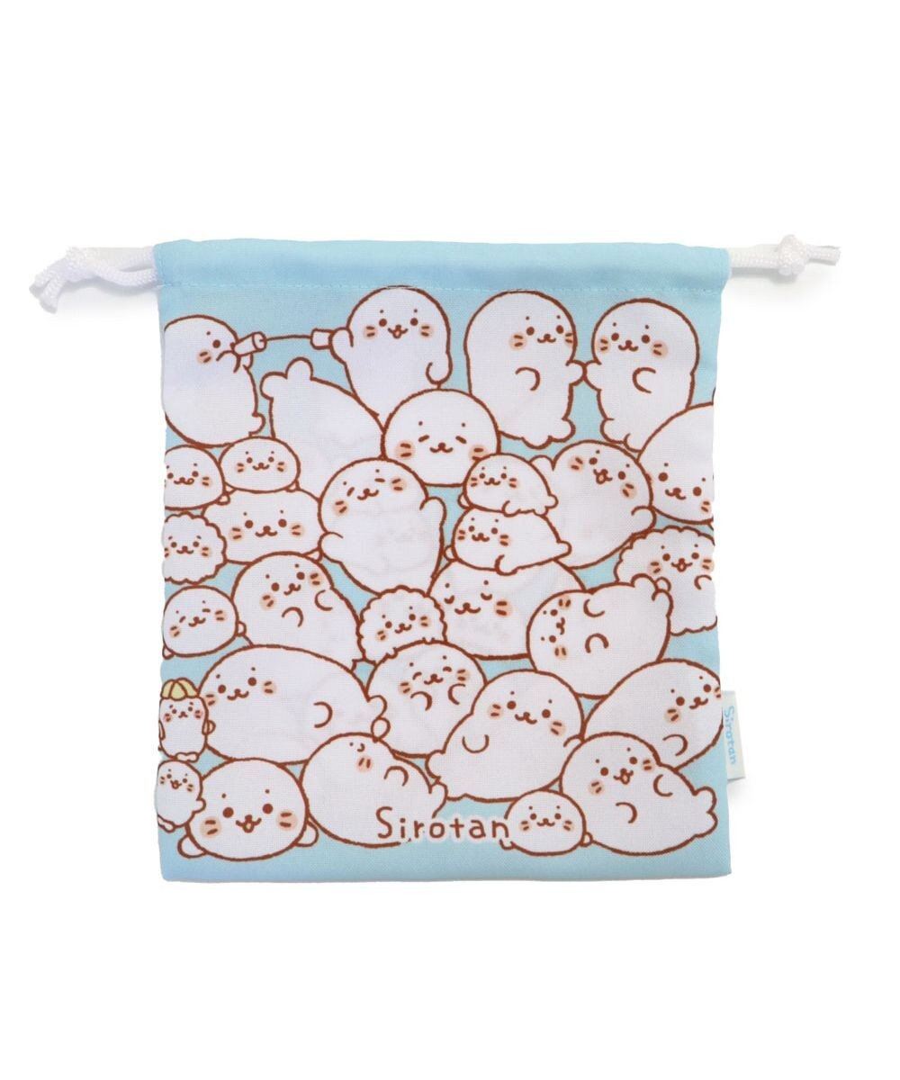 Mother garden しろたん 巾着 18×20cm 《つみつみ柄》 【単品】 
