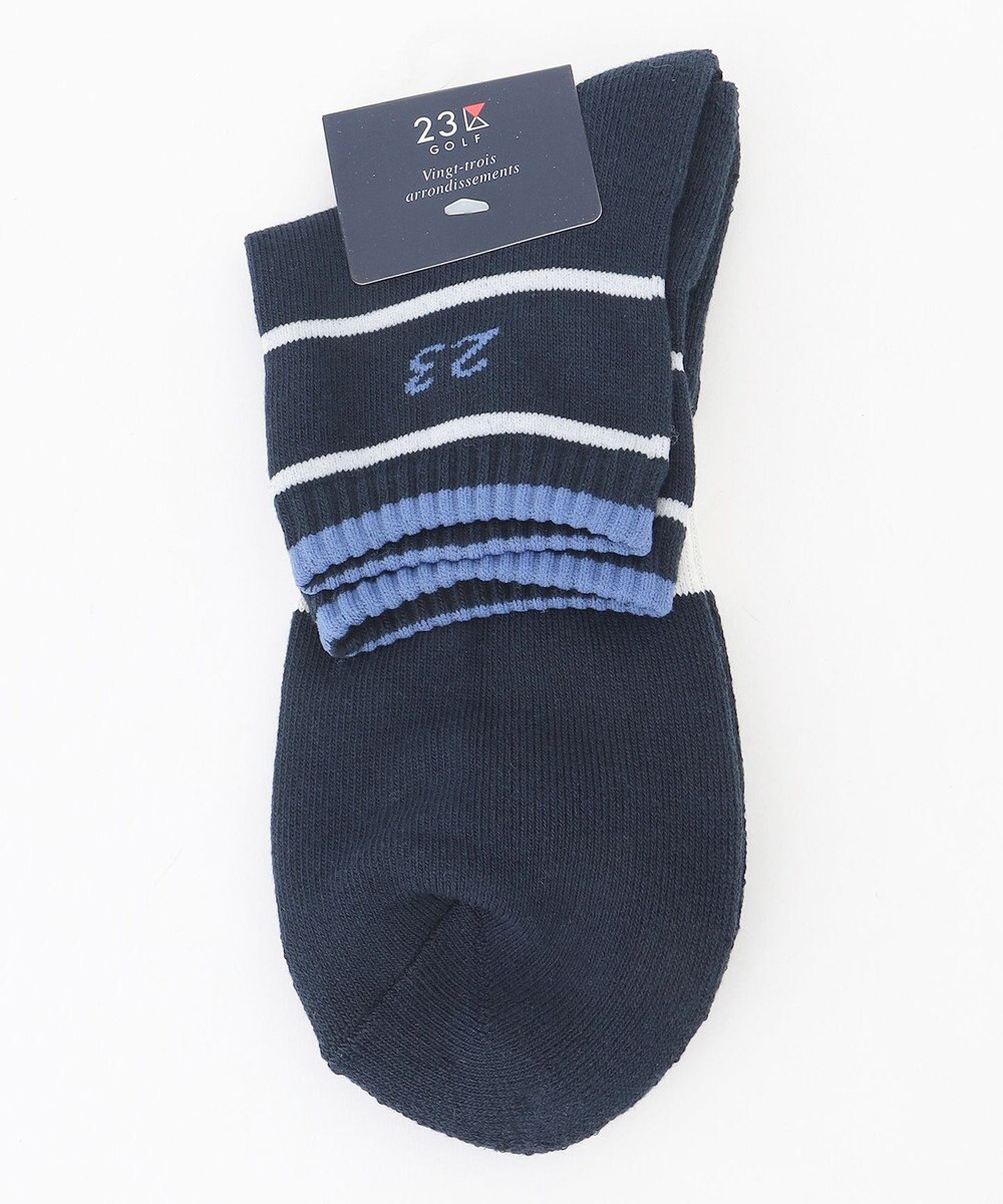 23区GOLF 【MEN】ラインショートソックス 