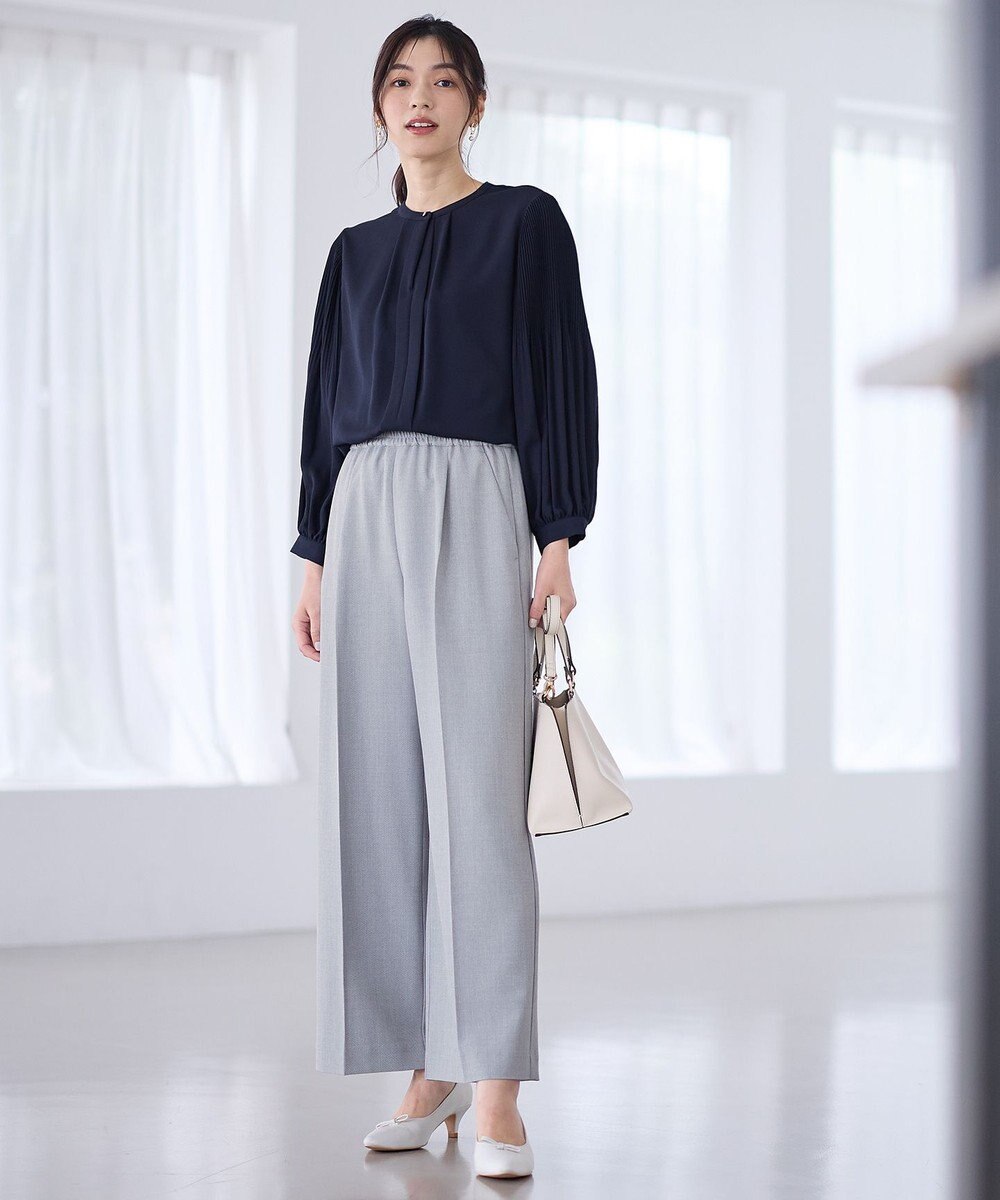 ANY L プリーツブラウス 