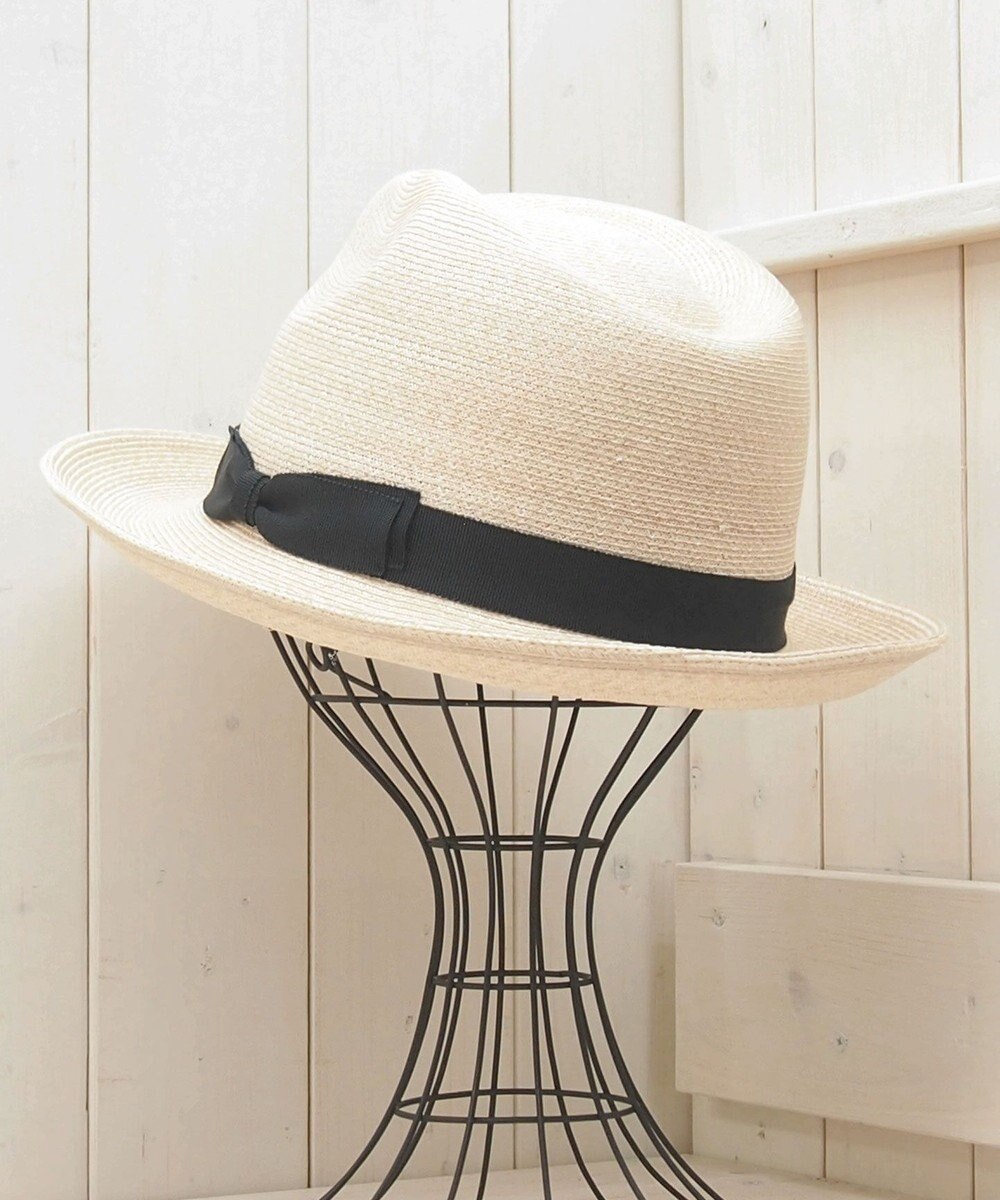 石田製帽 【UNISEX】 マニラ麻 中折れソフトハット 