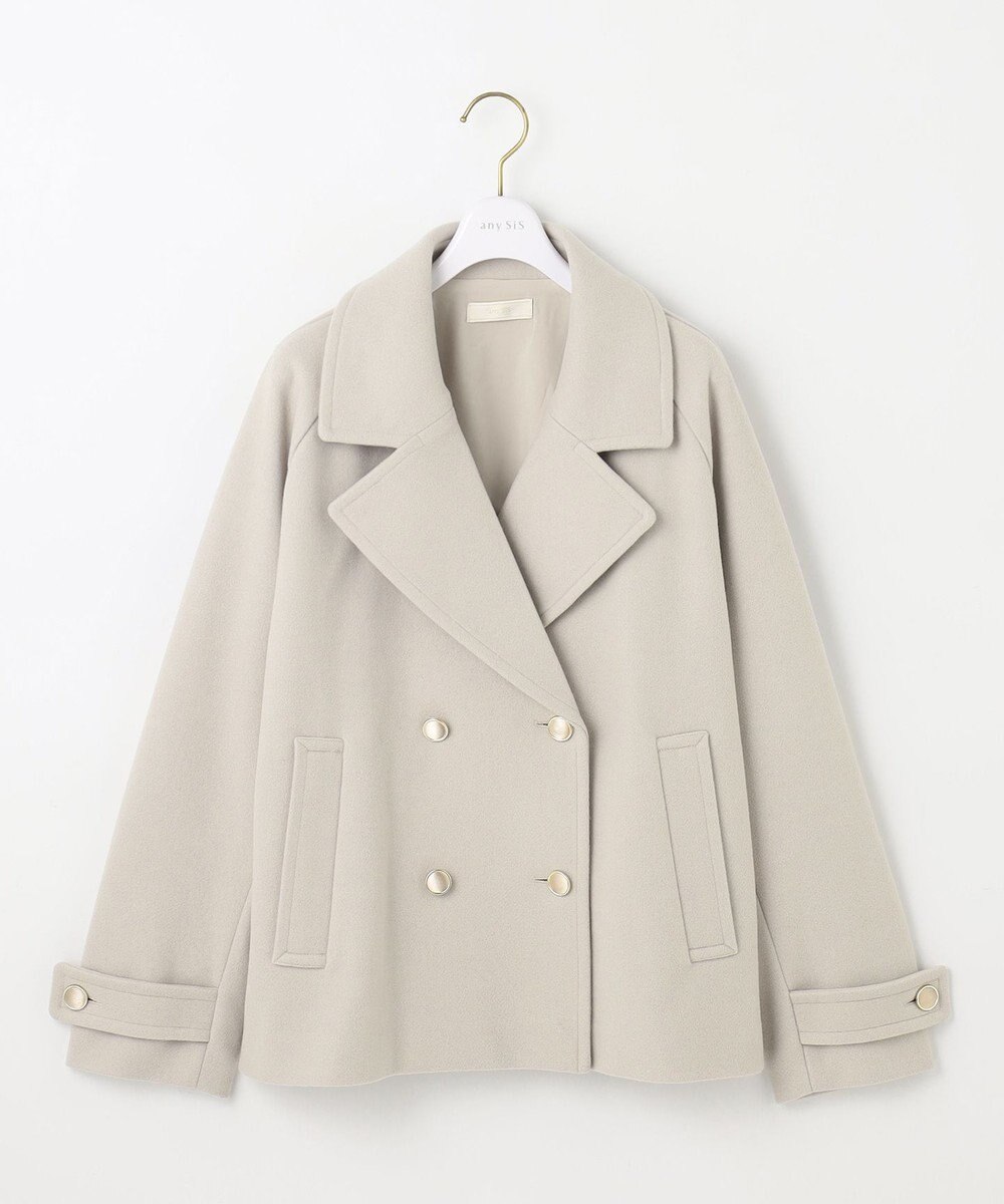 ANY SIS S 【セットアップ可】メルトンライク ピーコート 