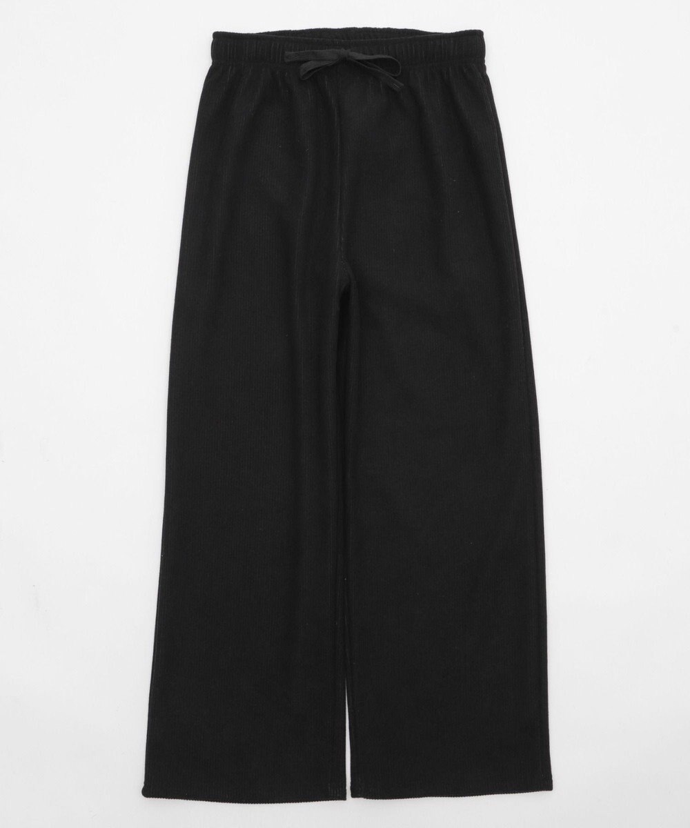 WEGO 【WEB限定/25年秋冬新作/ウエストゴム】裏ベロアワイドイージーパンツ 