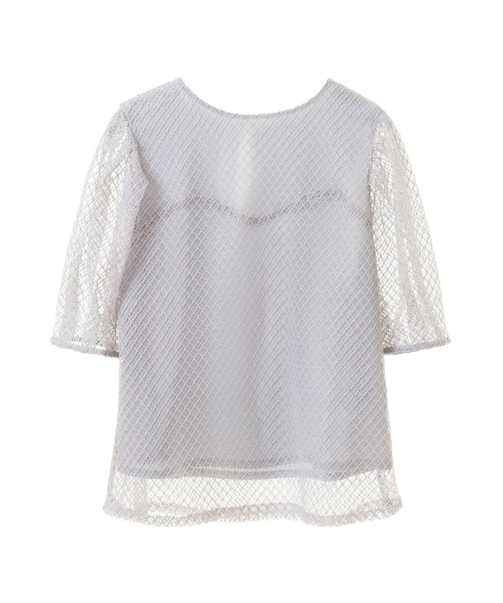 earth music&ecology 袖シアーレースプルオーバー 