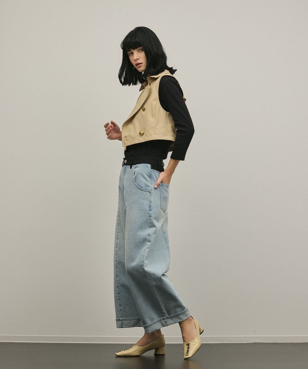 GRACE CONTINENTAL クロップトバレルパンツ 