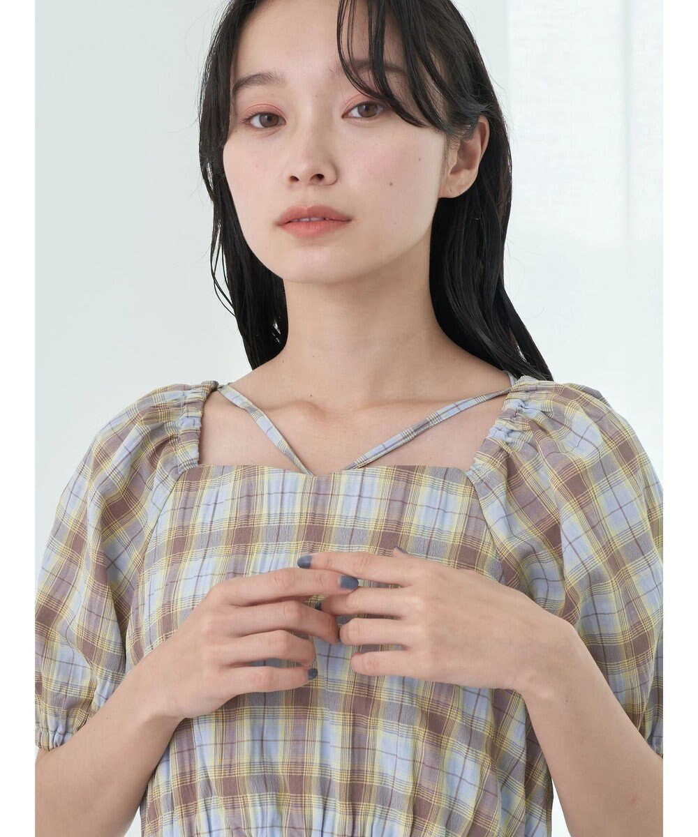 earth music&ecology ホルターネックシャーリングワンピース 