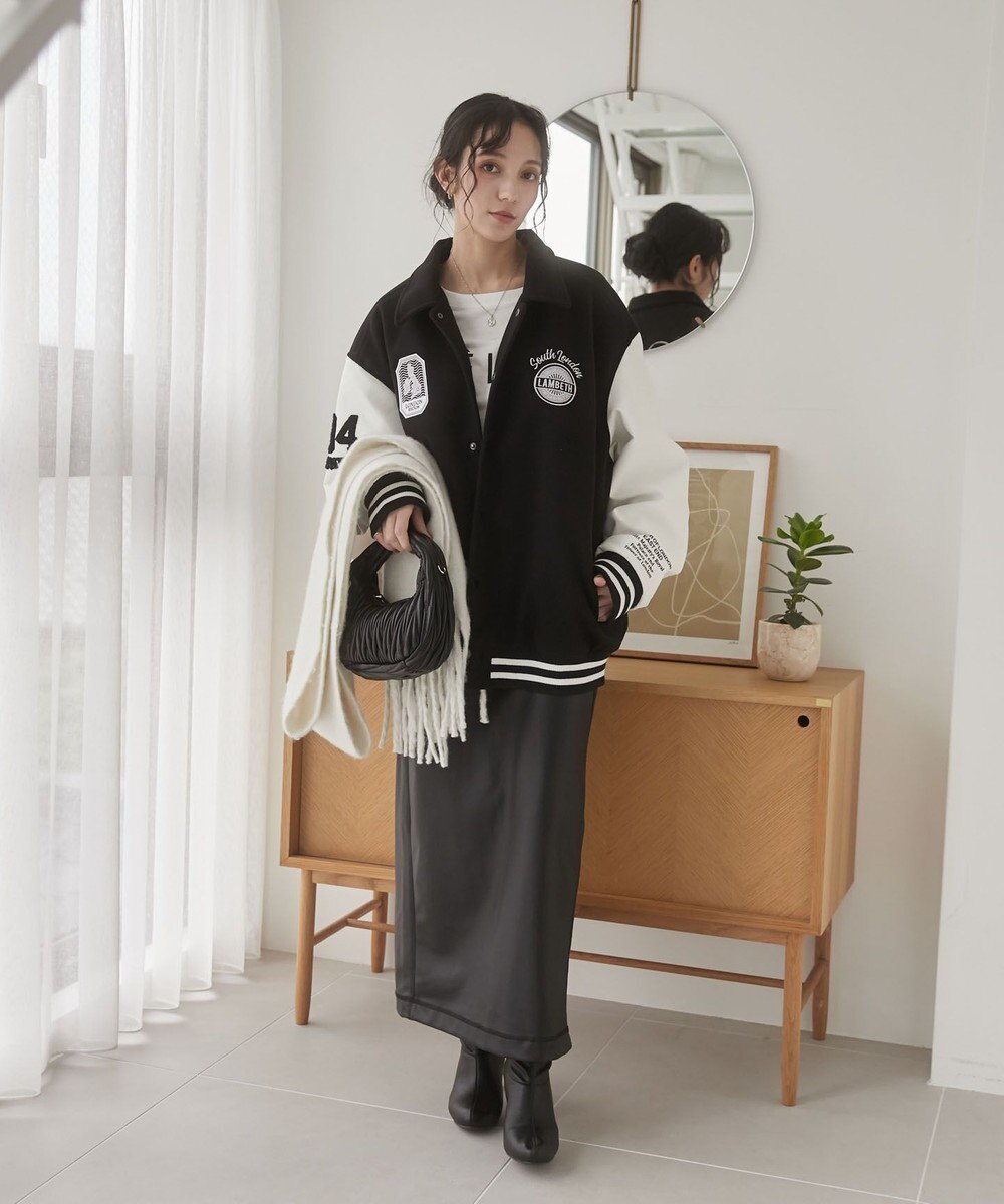 WEGO 【ユニセックス着用ITEM/SMLサイズ展開】メルトンワッペンスタジャン 