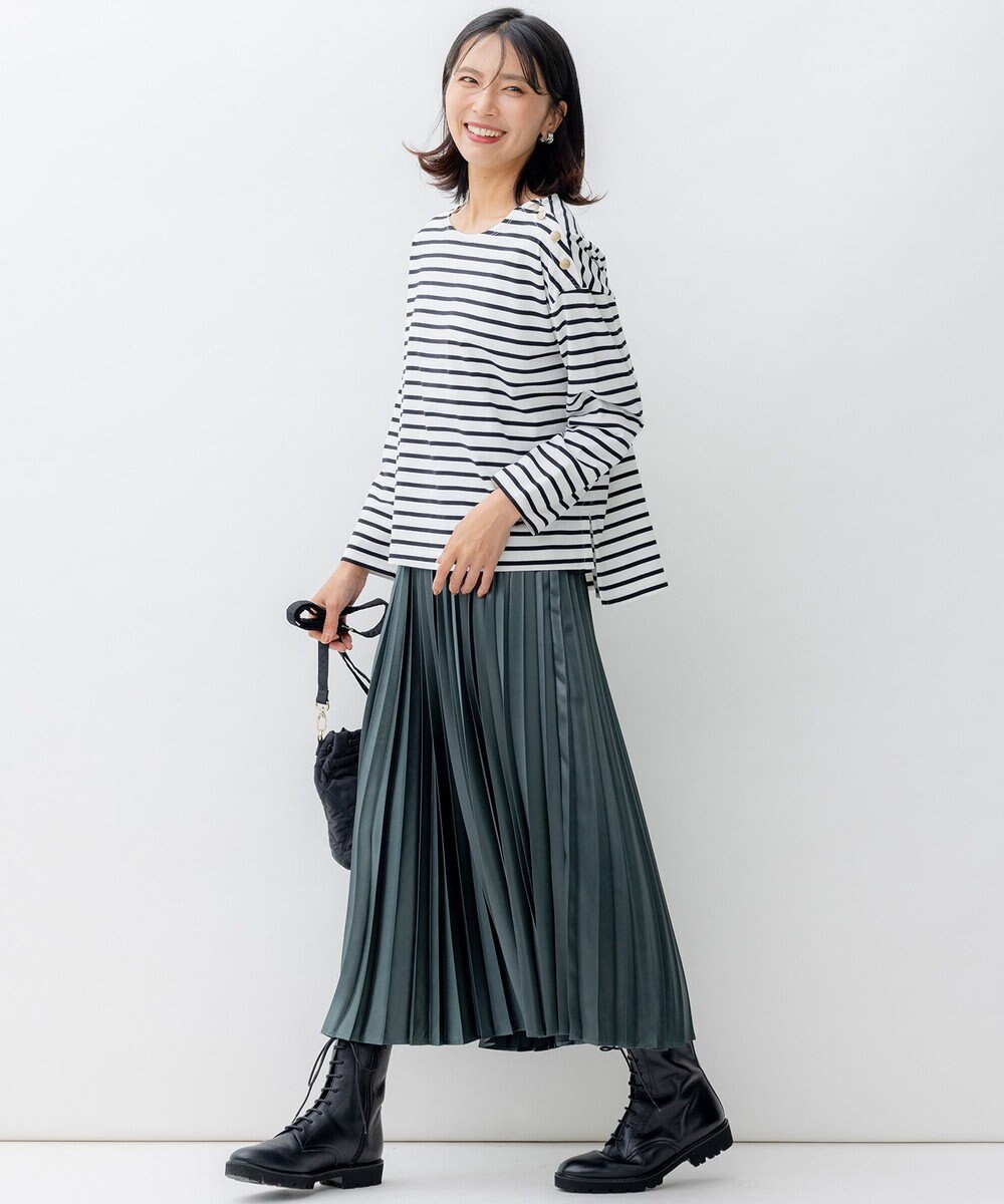 23区 S 【SLOW/一部店舗限定】ギザコットンボーダー ラウンドネックカットソー 