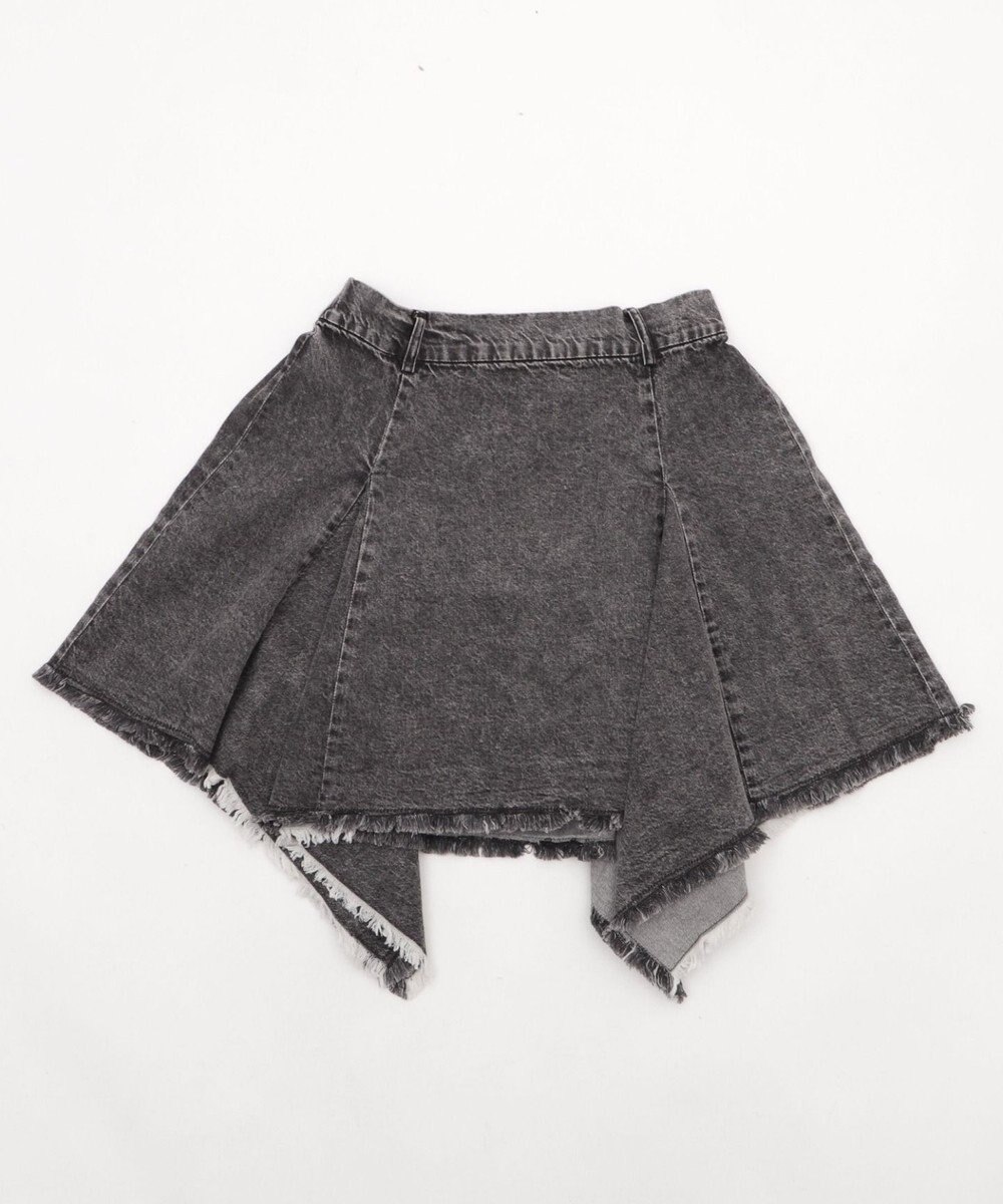 WEGO 【ウエストゴム】イレヘムデニムミニスカート 