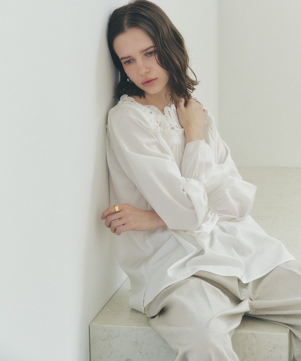 YECCA VECCA フラワーレースブラウス 