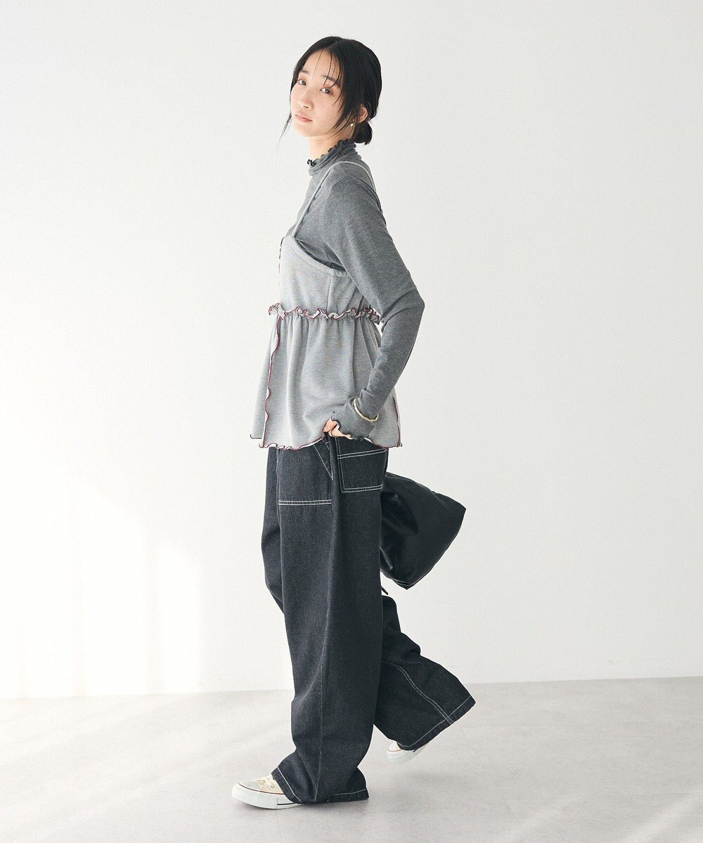 CRAFT STANDARD BOUTIQUE 配色メローキャミトップス 