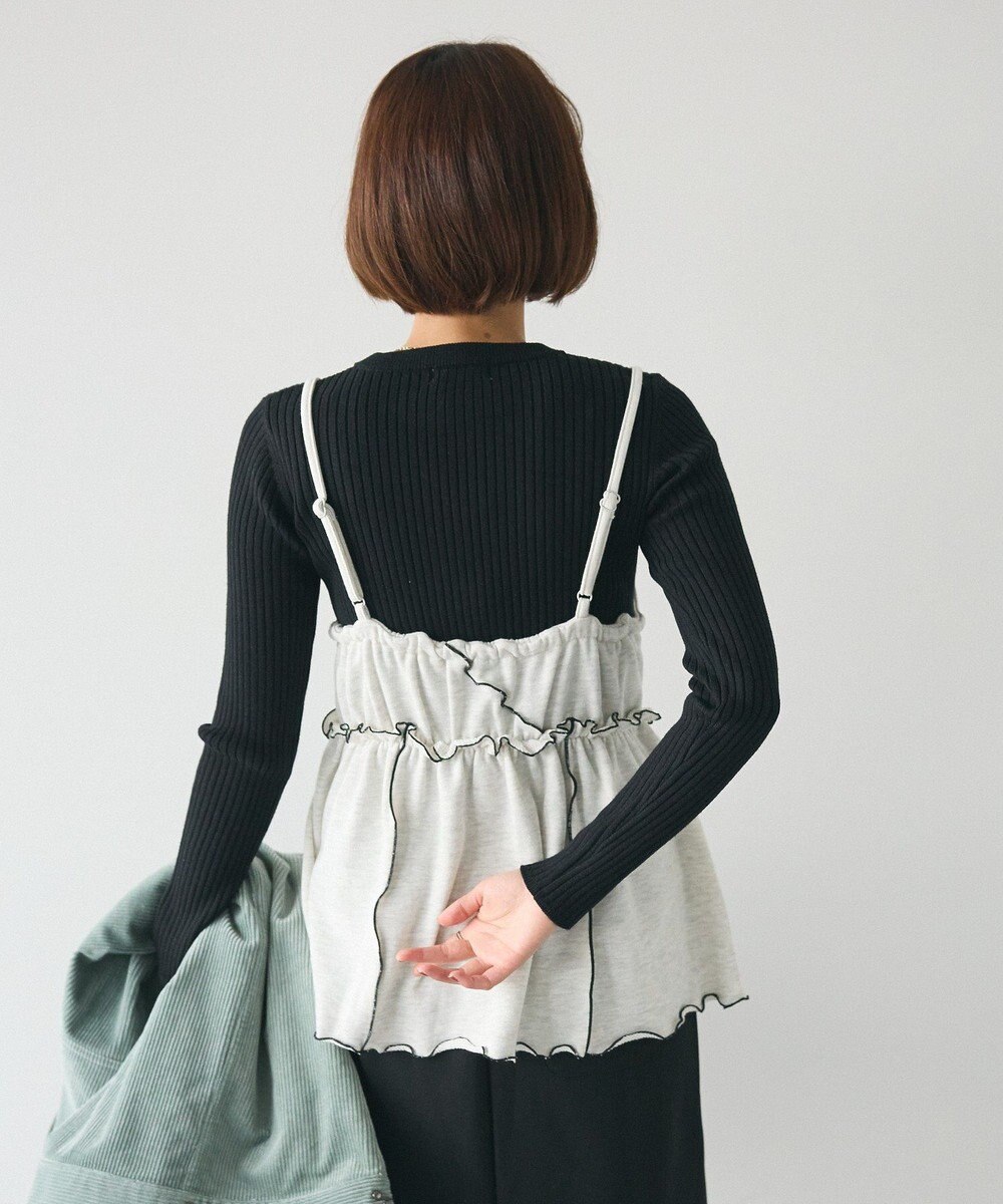 CRAFT STANDARD BOUTIQUE 配色メローキャミトップス 