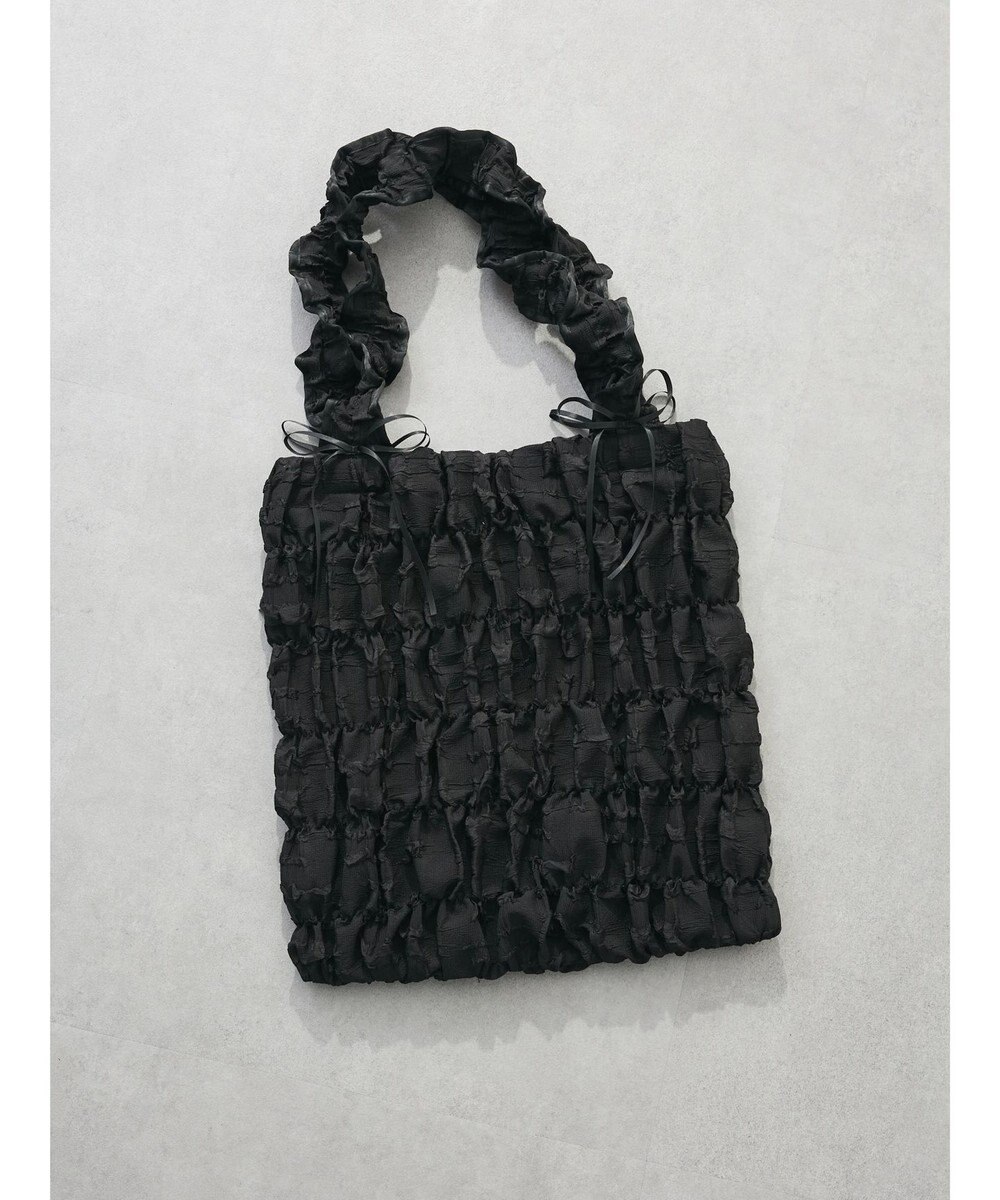 Green Parks ・ＱＵＯＮギャザーキルティングリボントートバッグ 