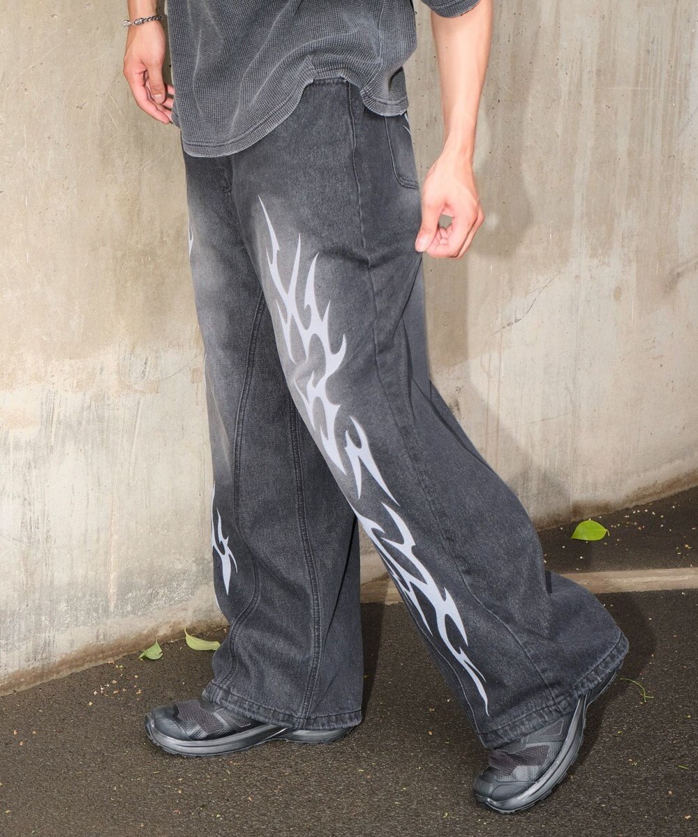 WEGO トライバルデニムパンツ 