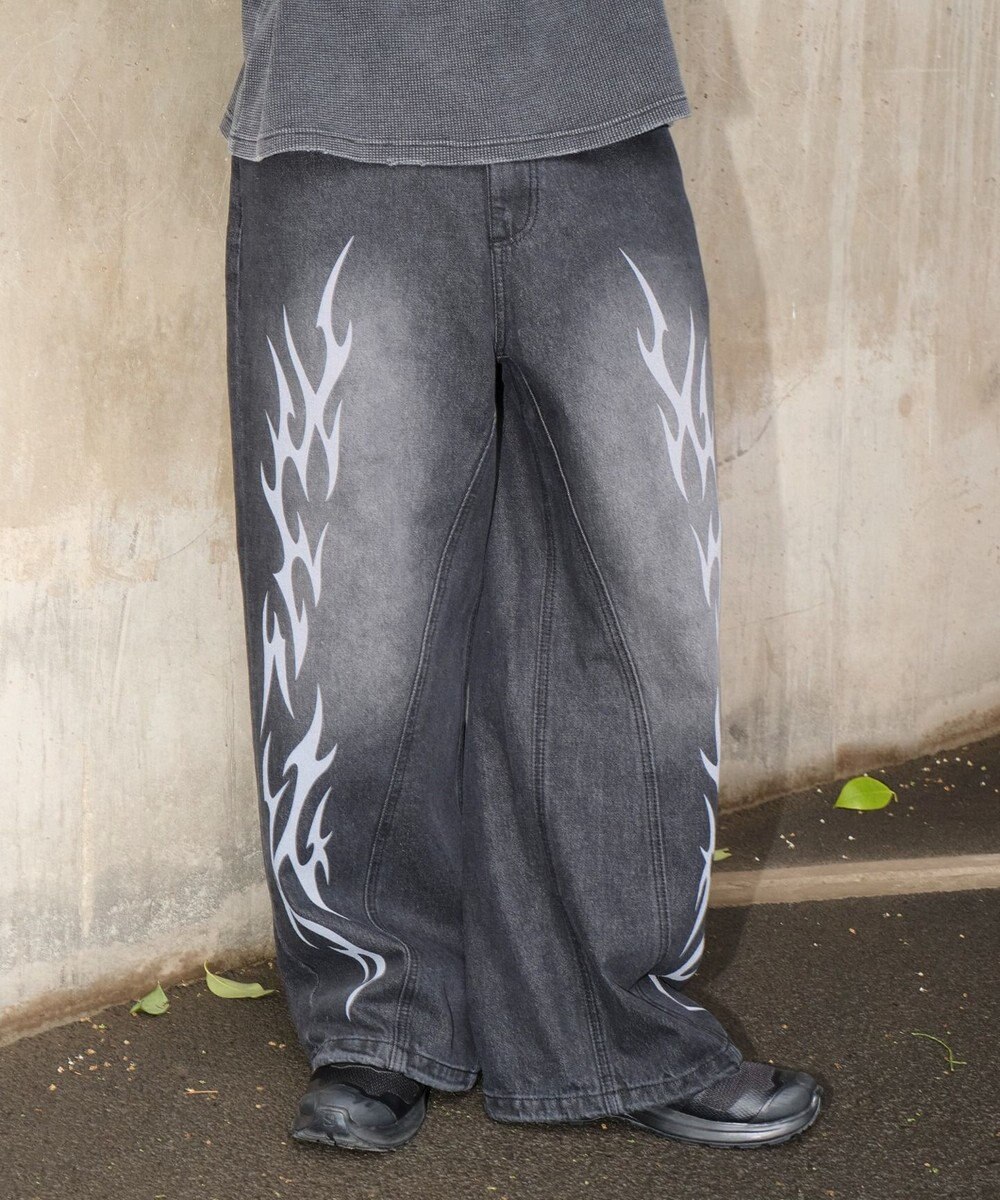 WEGO トライバルデニムパンツ 