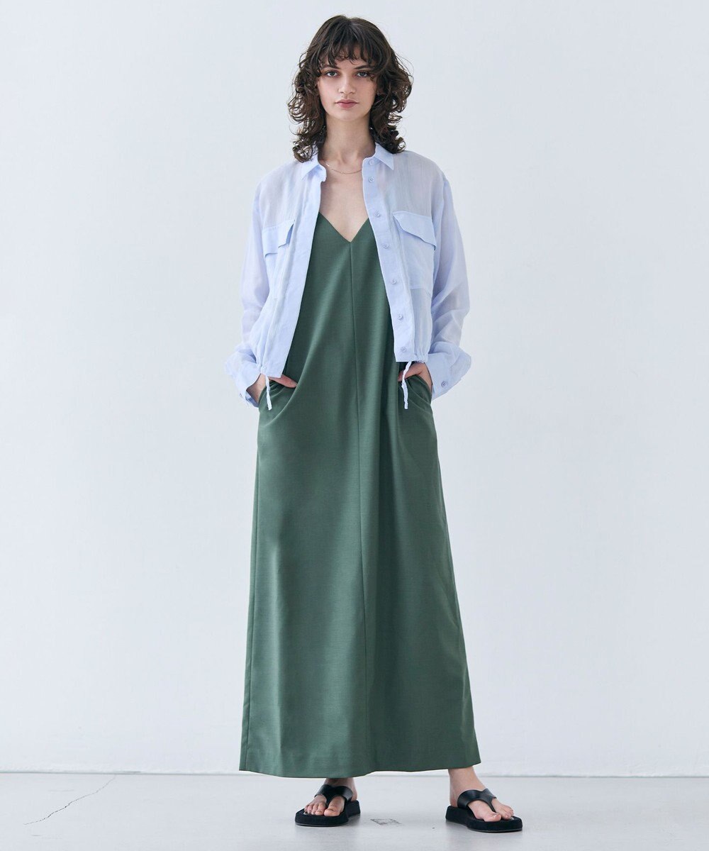 BEIGE， 【洗える・Precious 6月号掲載】PAULINE / ビックポケットドロストリネンブラウス 