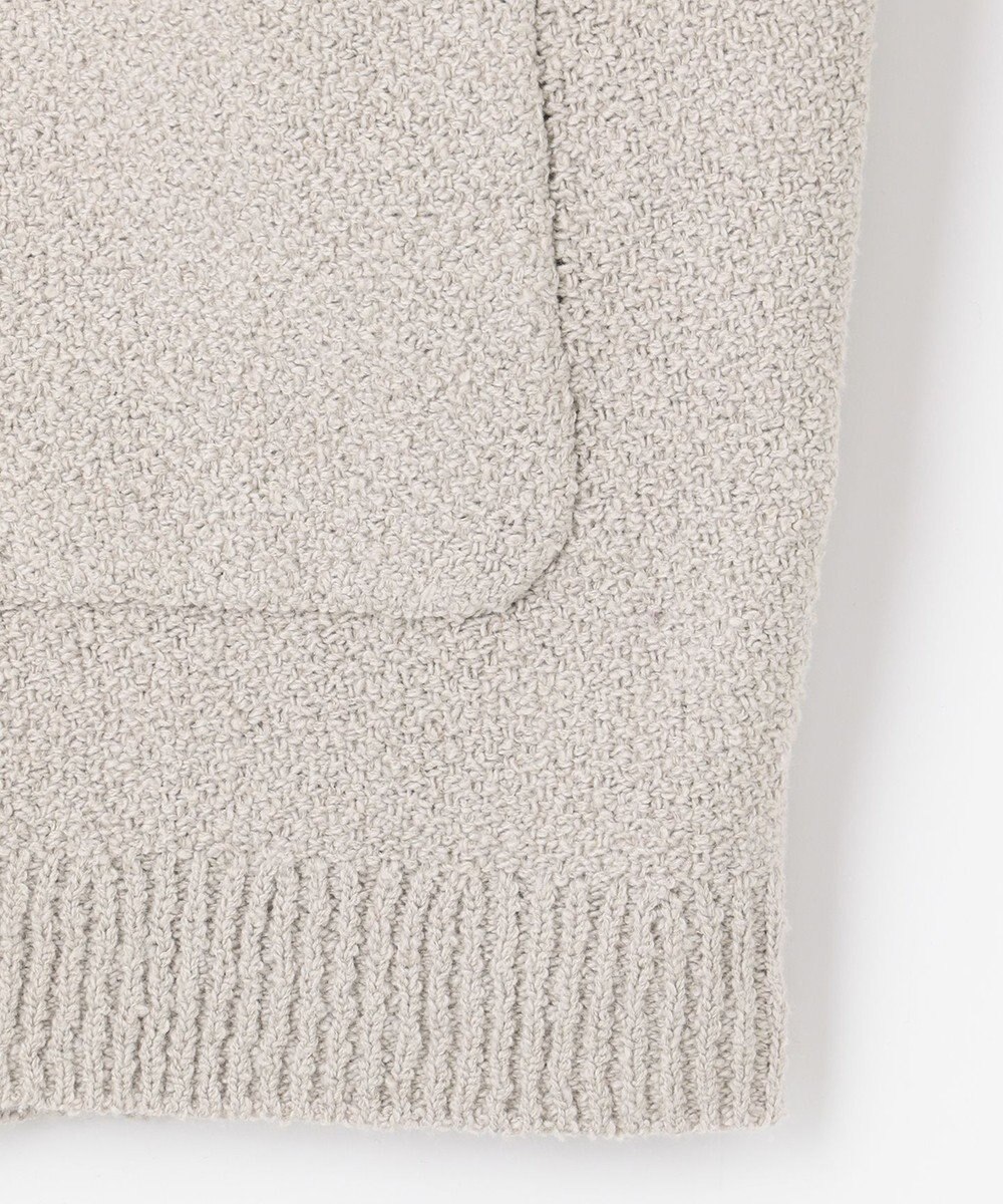 自由区 L 【洗える】テクスチャーコットンブレンド ニットアウター 