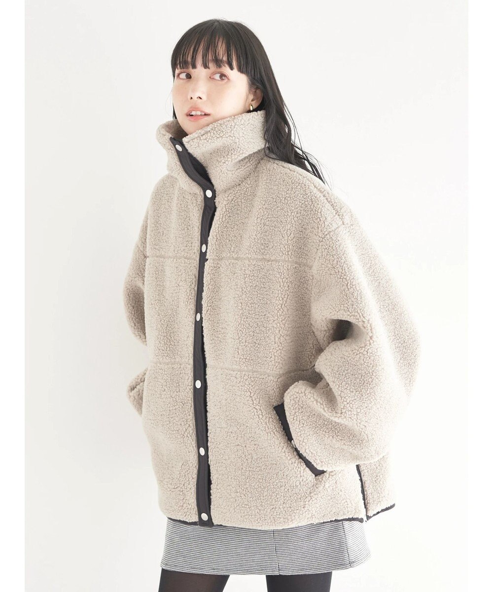 earth music&ecology リバーシブルボアブルゾン 