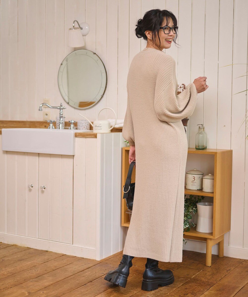 WEGO 【WEB限定/2025年秋冬新作】ニットワンピース 
