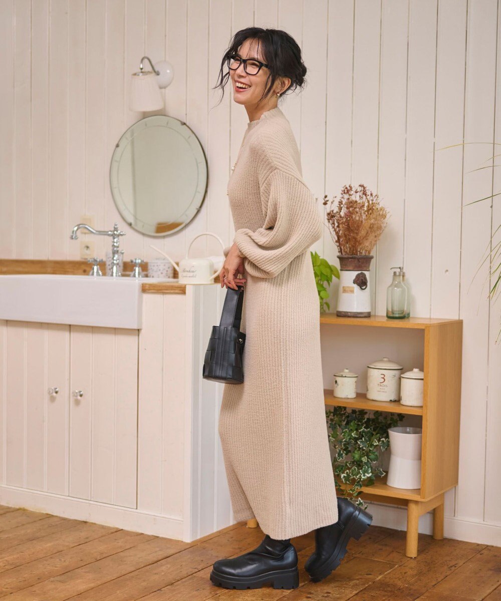 WEGO 【WEB限定/2025年秋冬新作】ニットワンピース 