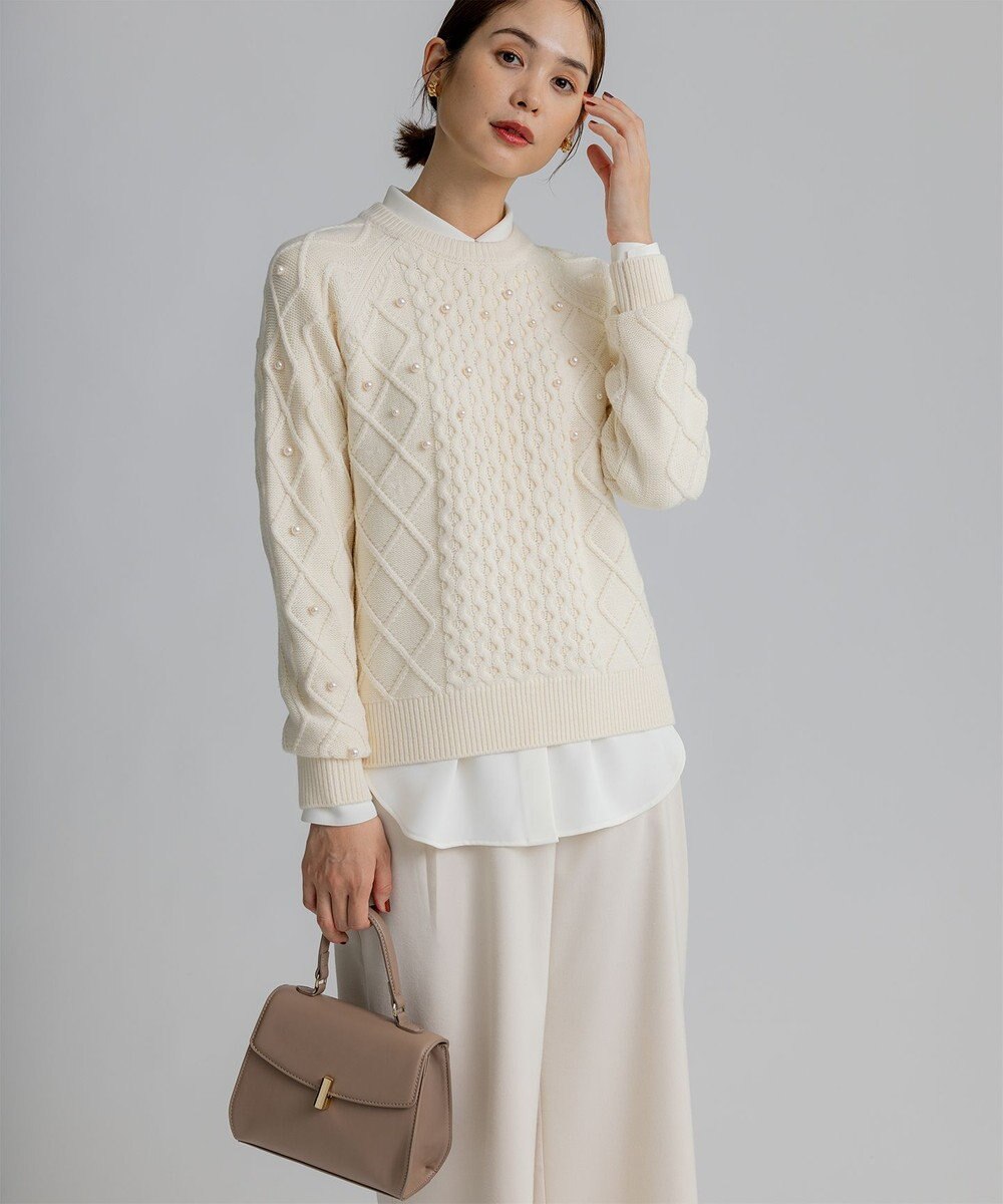 組曲 ポインテッドカラーボウタイ ブラウス 