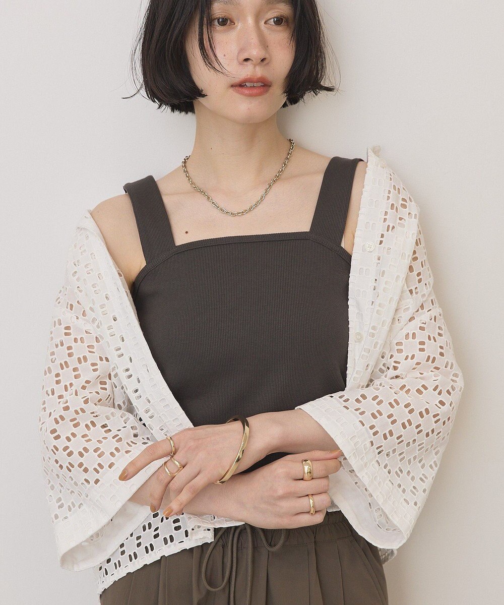 AMERICAN HOLIC 【抗菌防臭】スクエアベアタンクトップ 