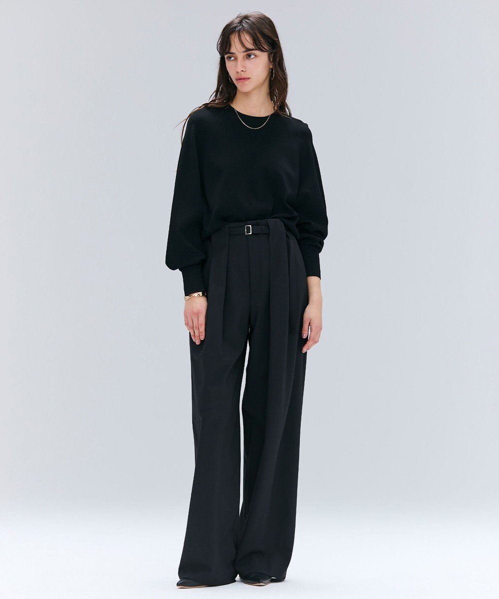 BEIGE， 【洗える】LAURA / ドライタッチバックジップニット 