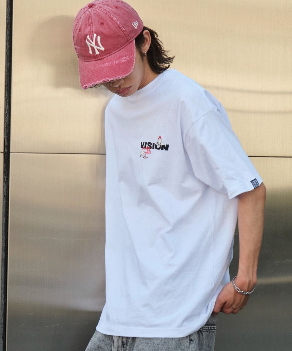 WEGO 【ユニセックス着用ITEM】別注VISIONボックスロゴゴーストスケーターT（SS） 