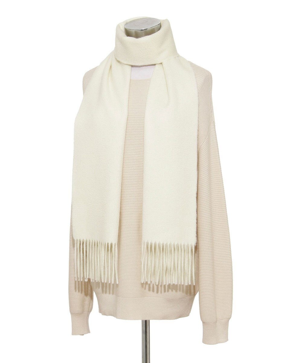 MOONBAT プラスムーンバット (+moonbat) カシミヤ100％無地マフラー 洗える 190㎝×30㎝ 