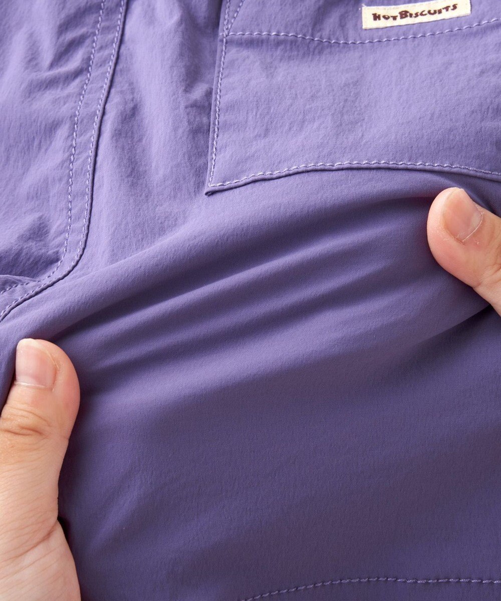 MIKI HOUSE HOT BISCUITS 【80-120cm】撥水素材 ワンポイント 5分丈パンツ 