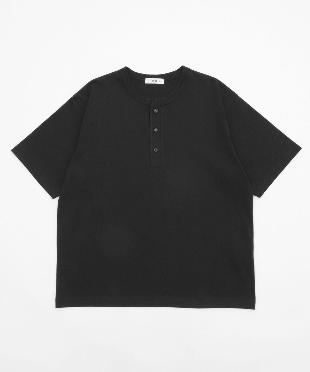 WEGO 【ユニセックス着用ITEM/MLサイズ展開】リラックスフィットヘンリーネックT（SS） 