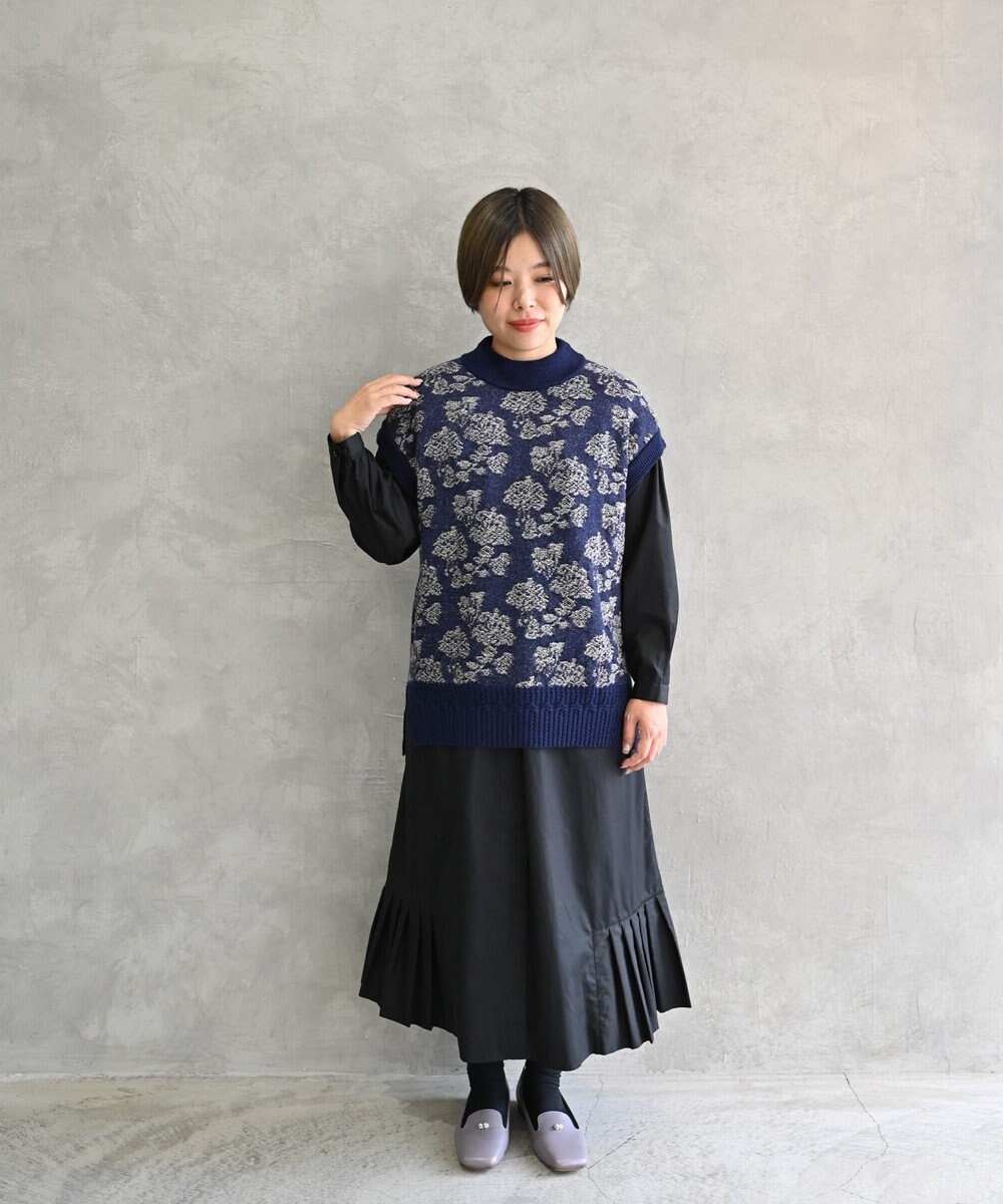 muuc 〈オーガニックコットン〉〈コットンブロード生地〉〈カラーにより異なる生地〉〈通年着られる〉コットン裾プリ ーツ 前開き ワンピース 