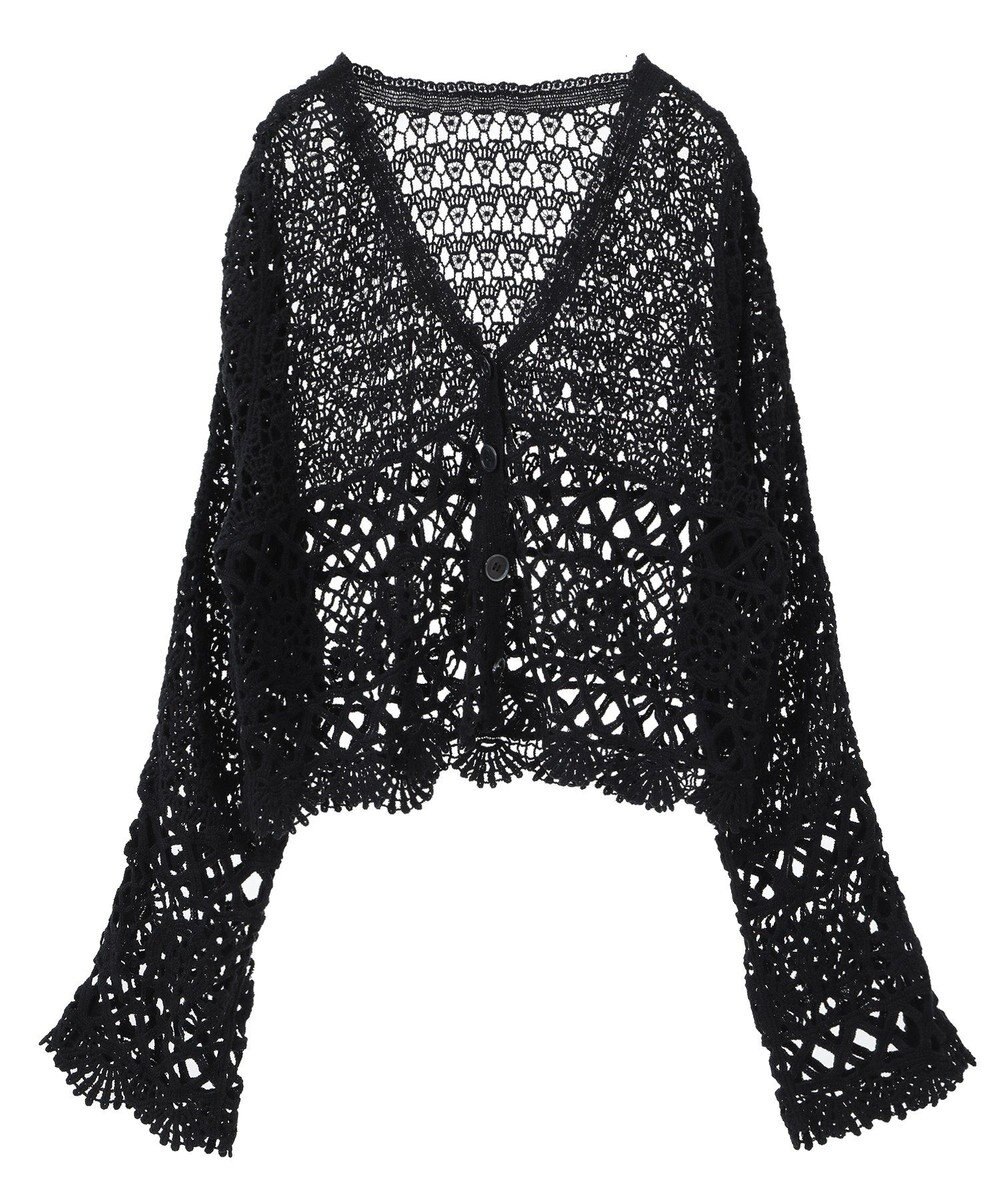 earth music&ecology クロシェ風Ｖネックカーディガン 