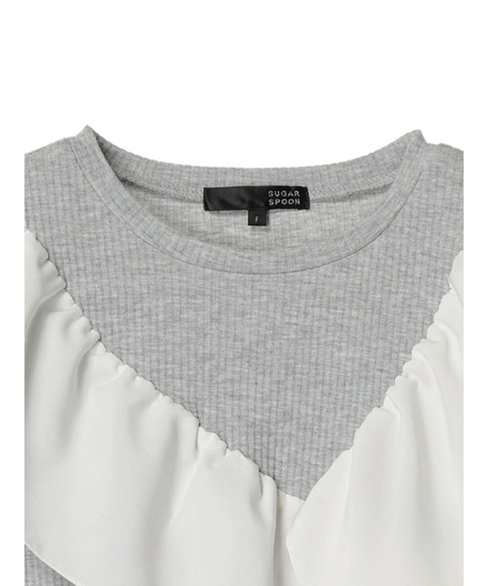 Green Parks ・ＳＵＧＡＲ　ＳＰＯＯＮ　アシンメトリーフリルロンＴＥＥ 