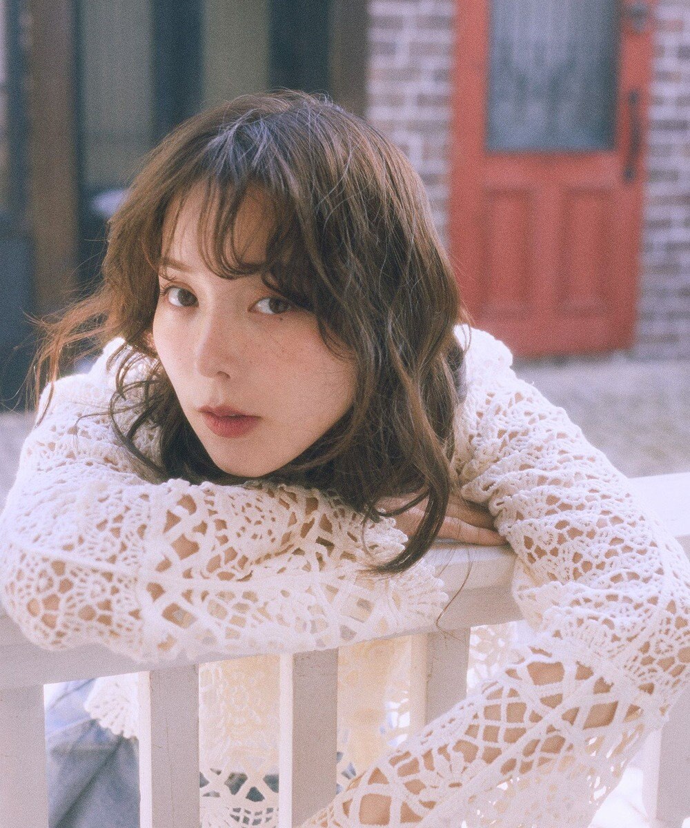 earth music&ecology クロシェ風Ｖネックカーディガン 