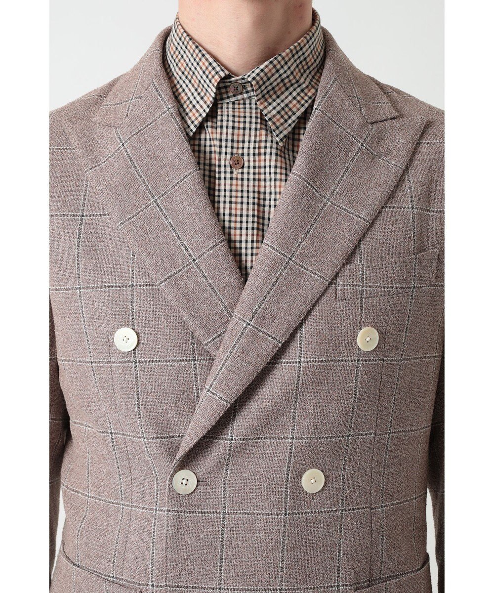 DAKS マイクロブークレーダブルブレストチェックジャケット 
