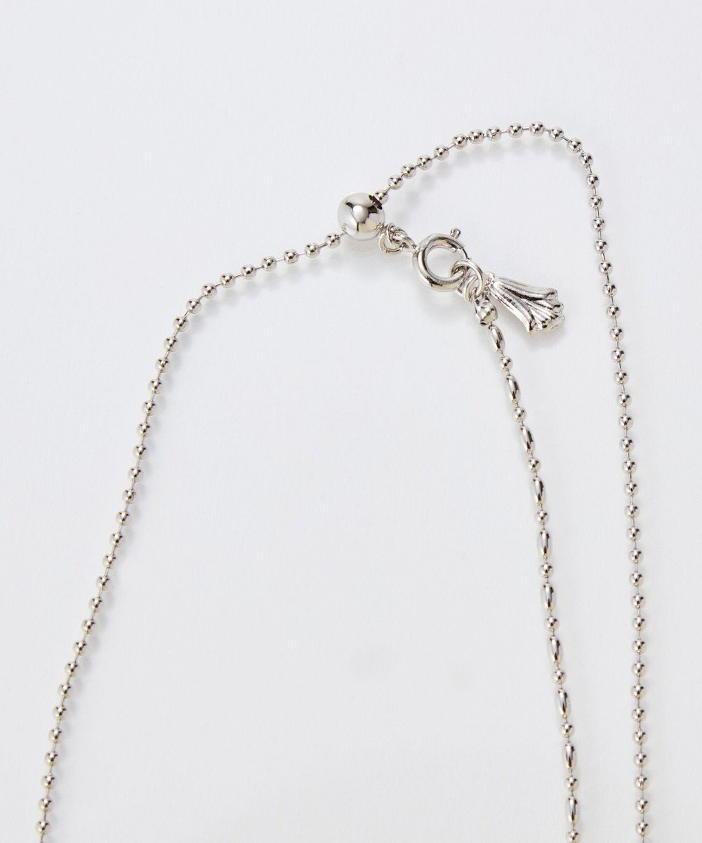 Phoebe 【金属アレルギー対応】リンキーデザインロングチェーンネックレス　シルバー　ニッケルフリー 