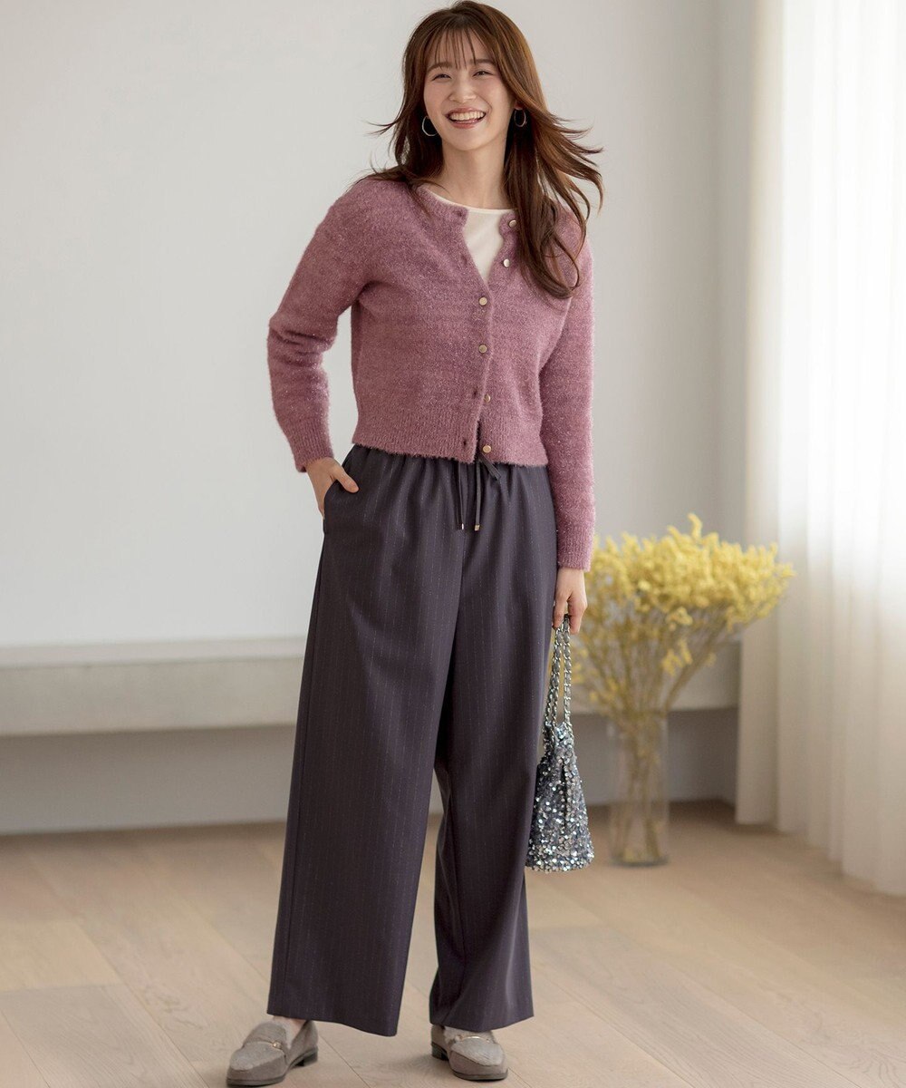 ANY SIS 【前後着用可】スパークルシャギー カーディガン 