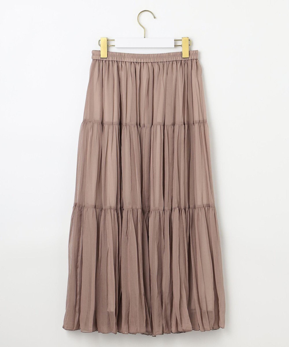 ANY SIS 【洗える】シアーワッシャーティアード スカート 