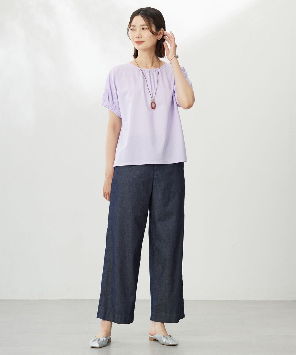 J.PRESS LADIES マーブルオーバルネックレス 