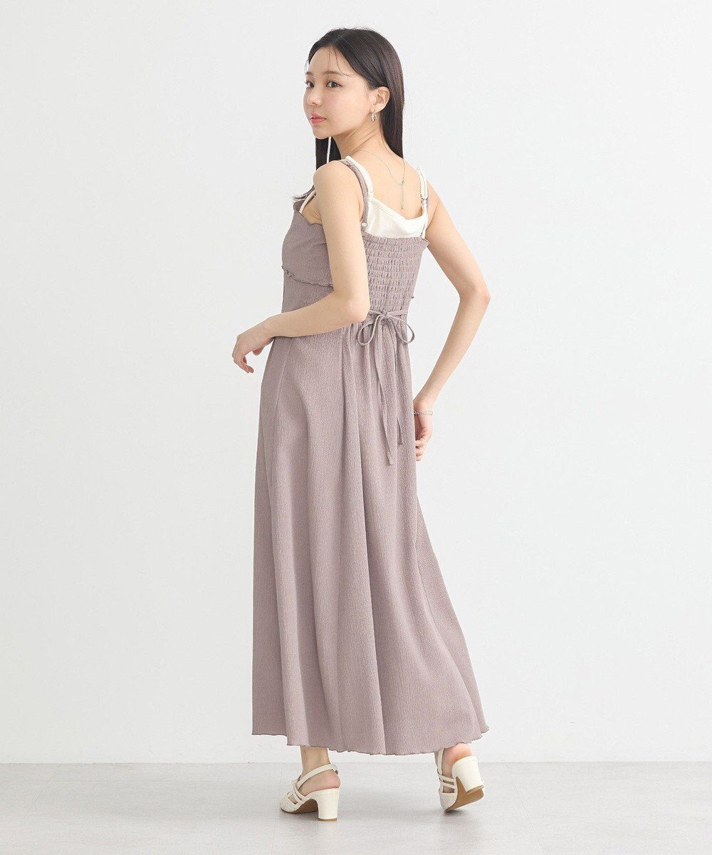 earth music&ecology ＳＥＴ２点ギャザーカットカーデ＋キャミワンピース 