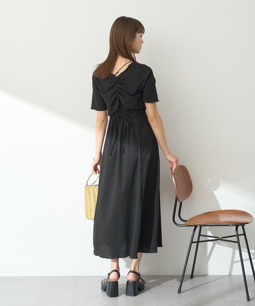 earth music&ecology ＳＥＴ２点ギャザーカットカーデ＋キャミワンピース 