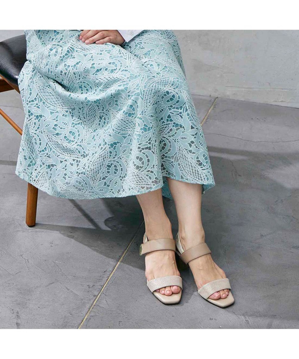 Riz raffinee <Riz raffinee>金具付きスクエアトゥサンダル 